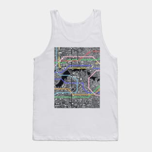 London underground city UK map Tank Top